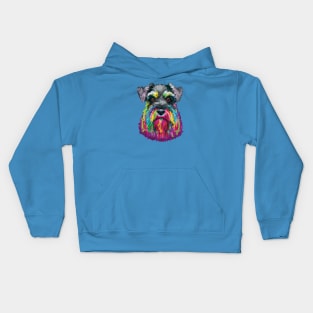 Miniature Schnauzer Zwergschnauzer Art Print Kids Hoodie